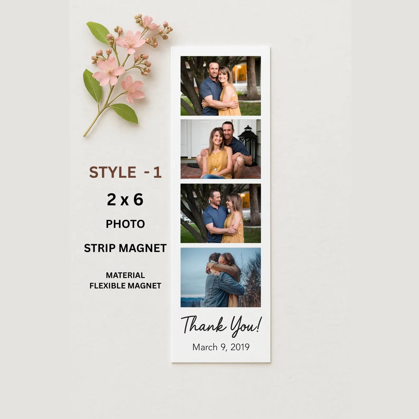 Custom Photo Strip Magnet, Personalized strip magnets