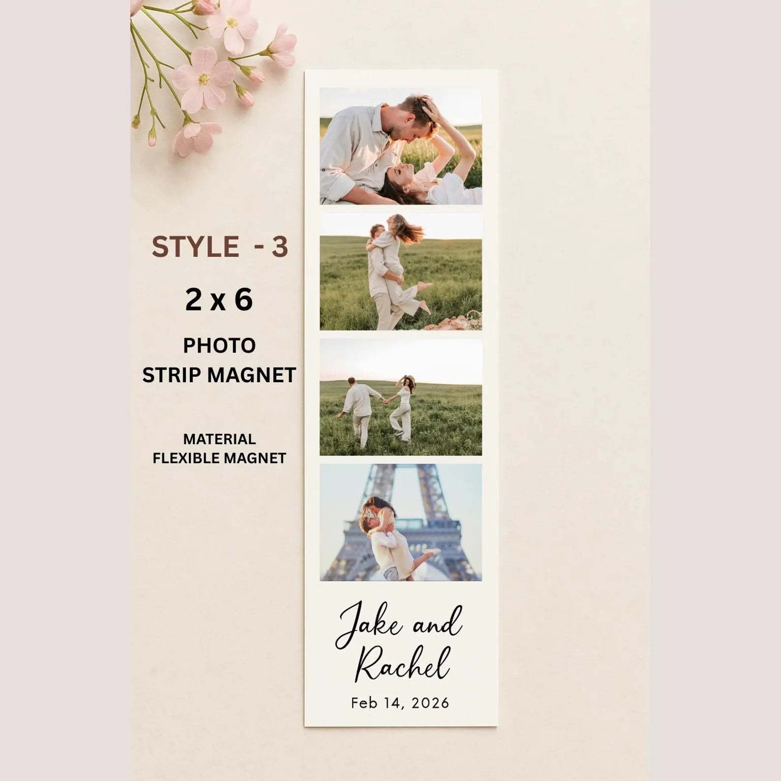 Custom Photo Strip Magnet, Personalized strip magnets