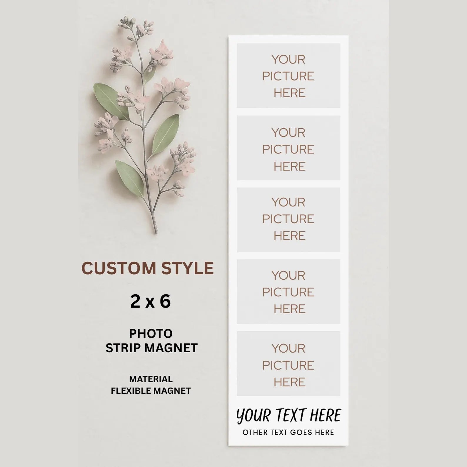Custom Photo Strip Magnet, Personalized strip magnets